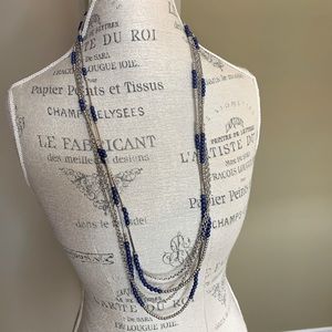 Premier Designs: multi strand silver necklace